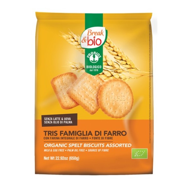 Tris famiglia di farro bio 650 g Probios
