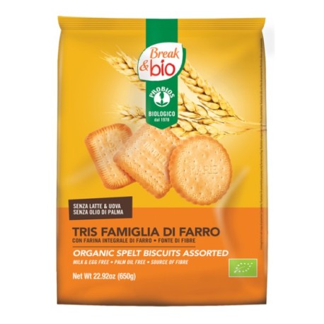 Tris famiglia di farro bio 650 g Probios