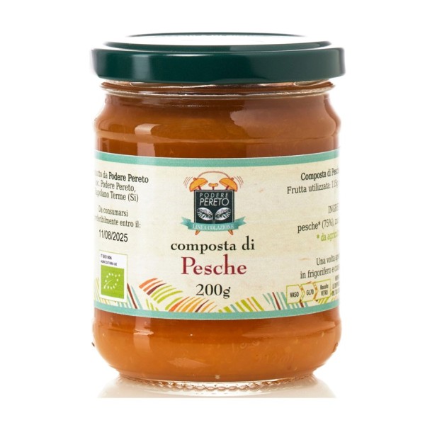 Composta di pesche bio 200 g Podere Pereto
