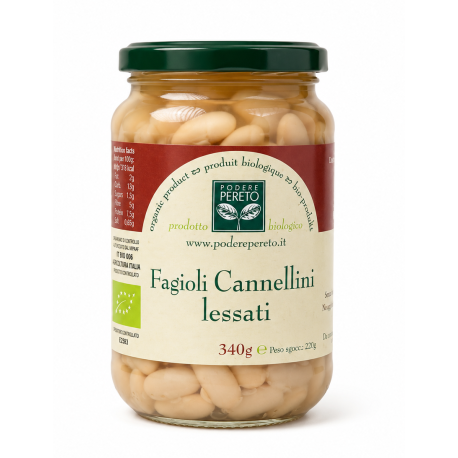 Fagioli cannellini lessati bio 340 g Podere Pereto