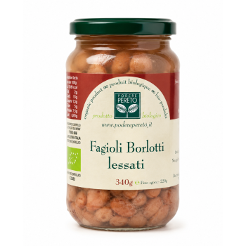 Fagioli Borlotti lessati bio 340 g Podere Pereto
