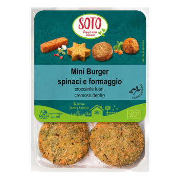 Mini burger spinaci e formaggio bio 180g Soto
