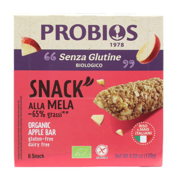 Snack di riso alla mela bio 6X21g Probios