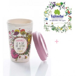 Tisana Valverbe bio+BioTazza termica in bamboo "Coffee Happiness"