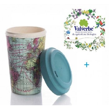 Tisana Valverbe+BioTazza termica in bamboo "Around the World"