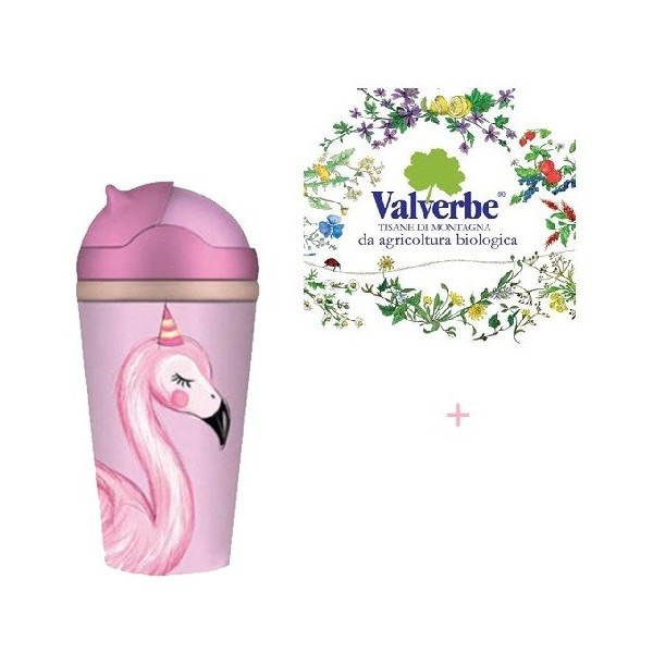 BioTazza termica in bamboo Kid's Mingo"Queen" +tisana Valverbe bio