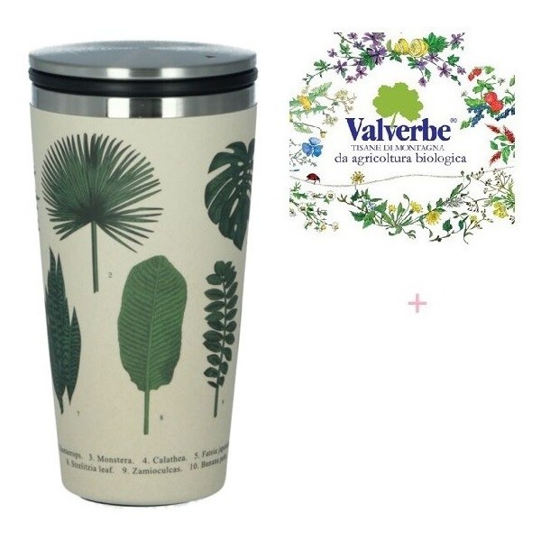 Bio Tazza SlideCup Bamboo "Botanic" + Tisana Valverbe Bio
