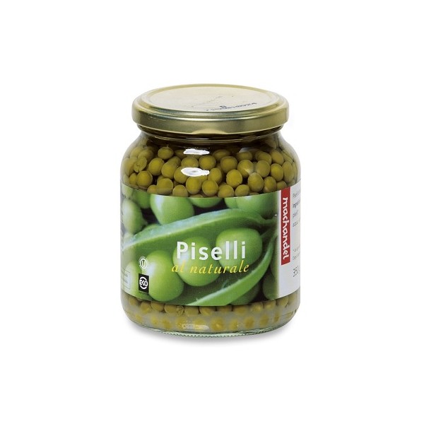 Piselli al naturale in barattolo di vetro 350 g  bio