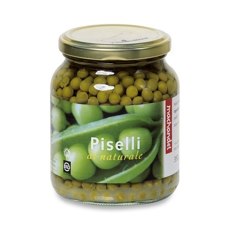 Piselli al naturale in barattolo di vetro 350 g  bio