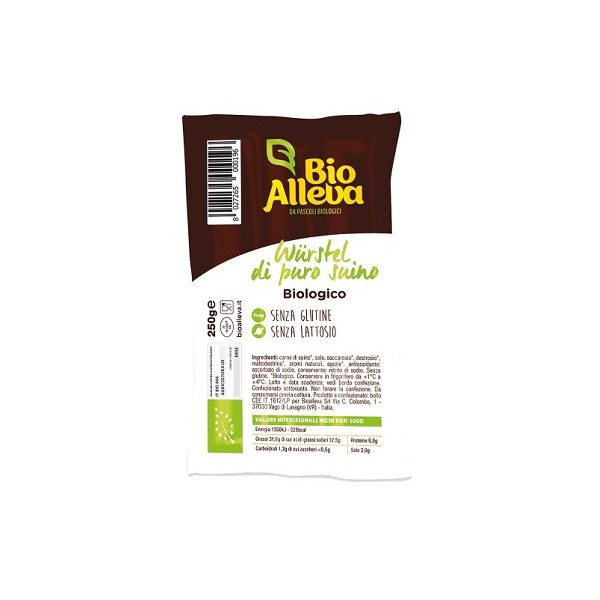 Wurstel di suino bio 250 gr Bio Alleva