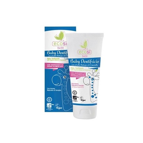 Dentifricio bambini bio aroma di Vaniglia 75 ml Ecosi