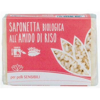 Saponetta con amido di riso 100gr Fior di Loto bio