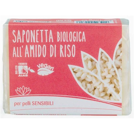 Saponetta con amido di riso 100gr Fior di Loto bio