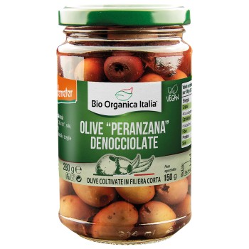 Olive nere denocciolate bio in salamoia 280 g Bio Organica Italia