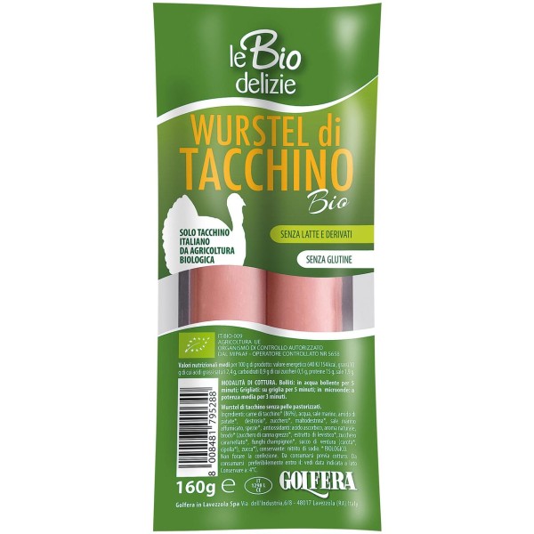 Wurstel di tacchino 160 g bio