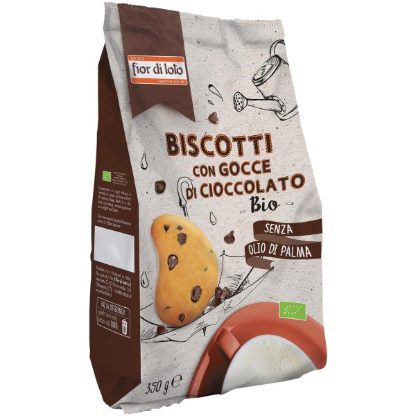 Biscotti con gocce di cioccolato bio 350 g Fior di Loto