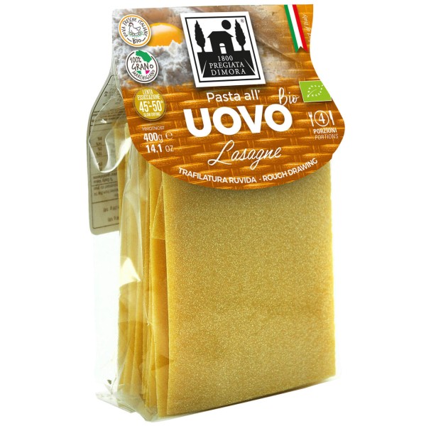 Lasagne all'uovo bio 400 g Pregiata dimora