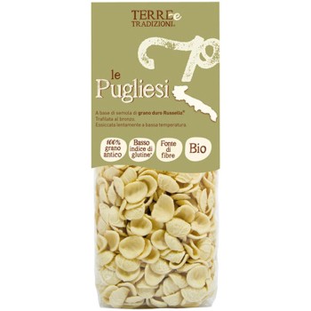 Orecchiette di semola di Russello bio 400 g "Le Pugliesi" - Terre e Tradizioni