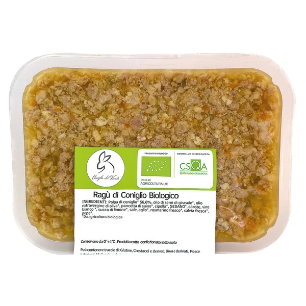 Ragù di coniglio veneto bio 260 g Coniglio del Veneto
