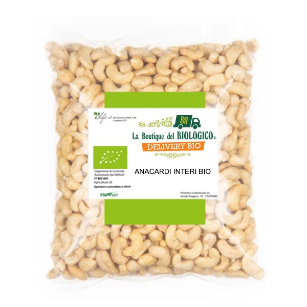 Anacardi interi non salati bio 1 kg