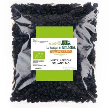 Mirtilli neri selvatici secchi bio 500 gr