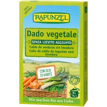 Dado vegetale bio senza lievito 8x10 g Rapunzel
