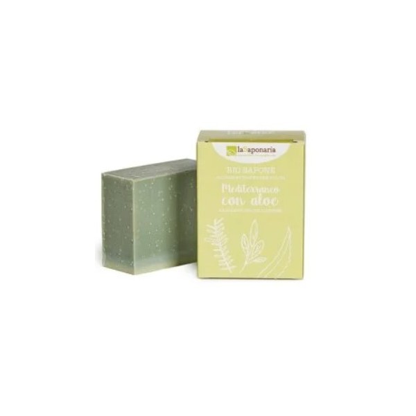 Sapone mediterraneo con aloe bio 100 gr La Saponaria