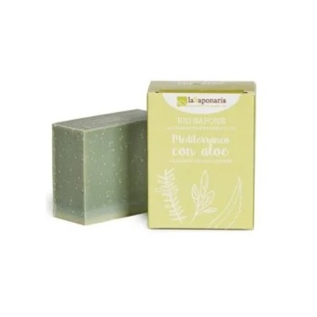 Sapone mediterraneo con aloe bio 100 gr La Saponaria