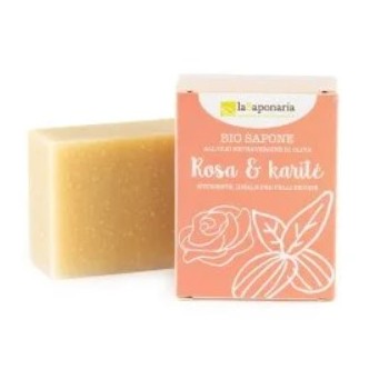 Sapone rosa e burro di karitè 100 gr La Saponaria