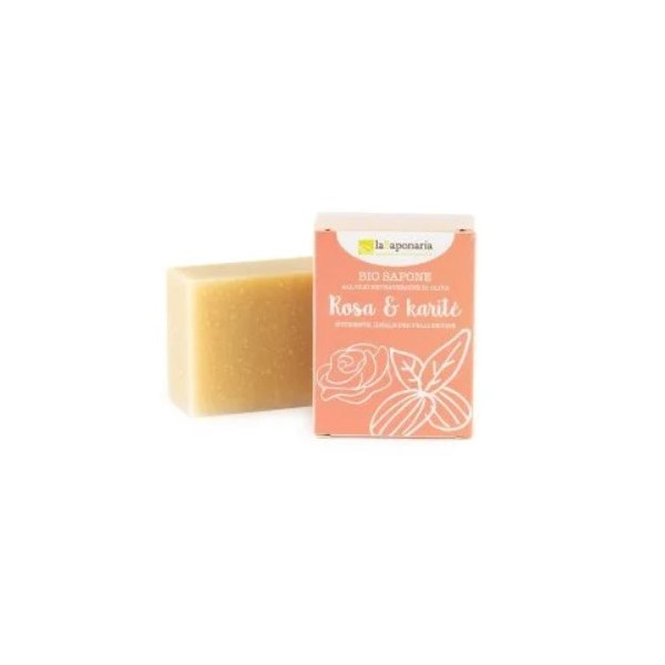 Sapone rosa e burro di karitè 100 gr La Saponaria