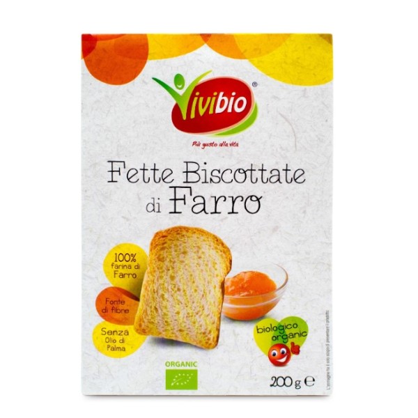 Fette biscottate al farro bio 200 g Vivibio