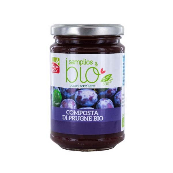 Composta di prugne bio 320 g Semplice&Bio