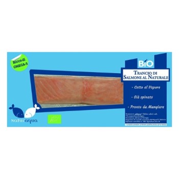 Trancio di Salmone naturale cotto al vapore bio 120 g