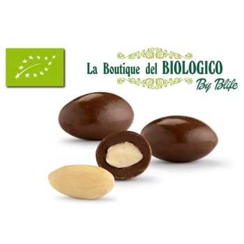 Mandorle ricoperte con cioccolato fondente bio 50 g (SFUSE)
