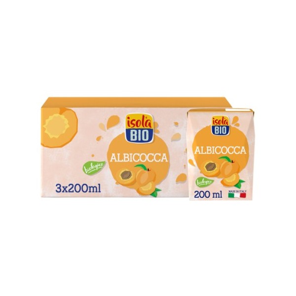 Succo di albicocca bio 3x200ml IsolaBio