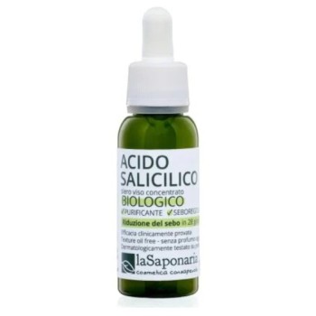 Acido salicilico - Siero viso biologico purificante 30ml La saponaria