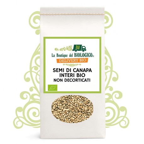 Semi di canapa non decorticati bio interi 200 g