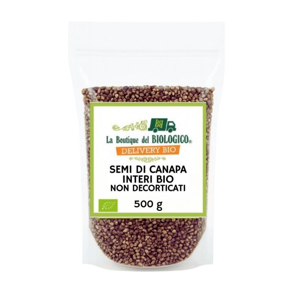 Semi di canapa non decorticati bio interi 500 g
