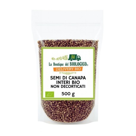 Semi di canapa non decorticati bio interi 500 g