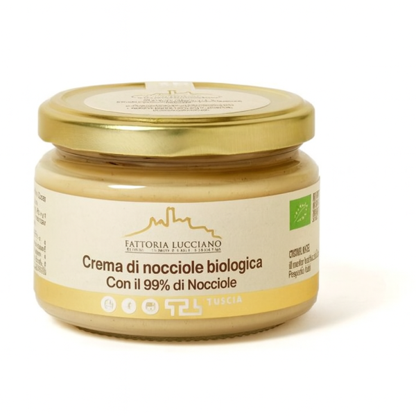 Crema di nocciole 99% bio artigianale 260 g Fattoria Lucciano