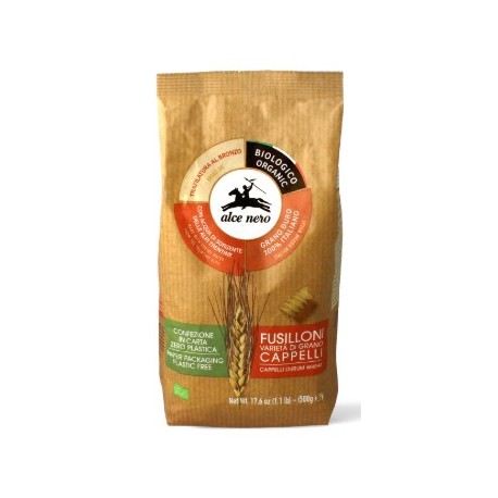 Fusilloni semola Senatore Cappelli Bio 500 g Alce nero