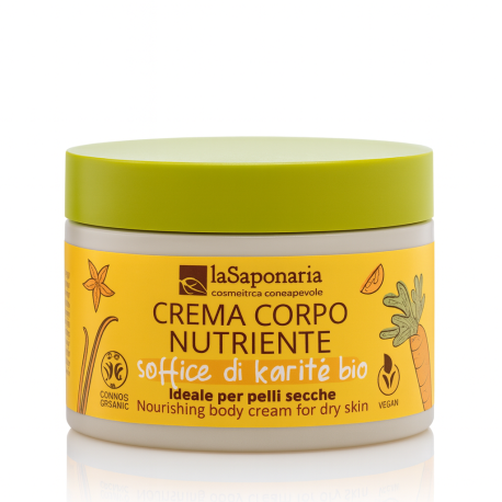 Crema corpo nutriente Carota e Vaniglia - Soffice di Karitè 180 ml