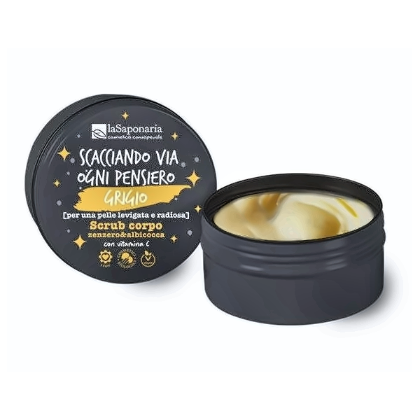 Scrub corpo zenzero e albicocca bio con vitamina C 75 ml La Saponaria
