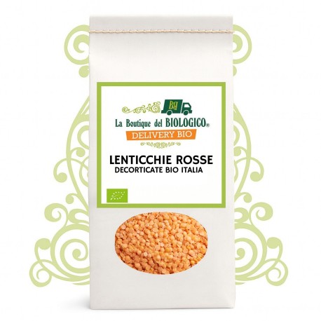 Lenticchie rosse decorticate bio 400 g Italia