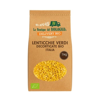 Lenticchie verdi decorticate bio 1 Kg Italia