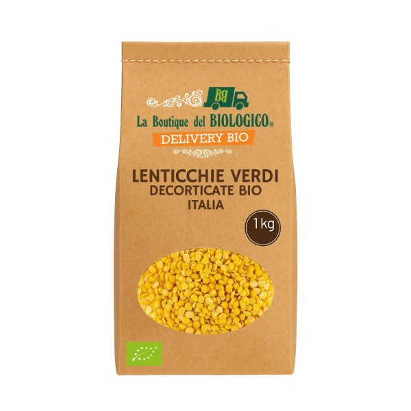 Lenticchie verdi decorticate bio 1 Kg Italia