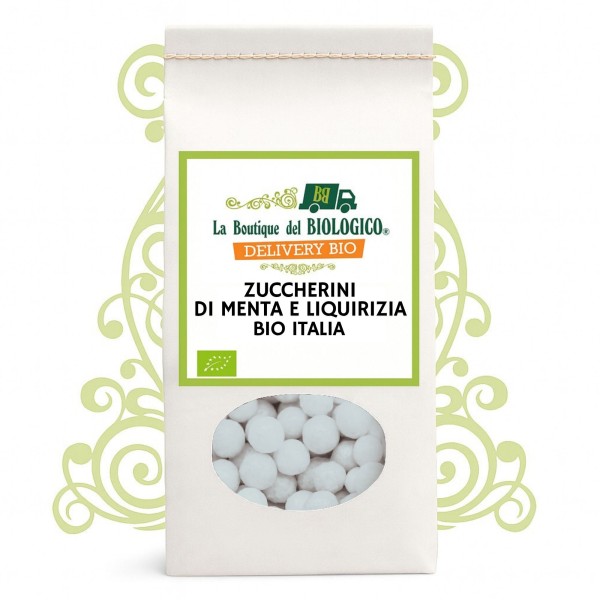 Zuccherini di menta e liquirizia bio 50 g Italia