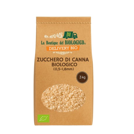 Zucchero di canna bio 0,5-1,8mm 3 kg