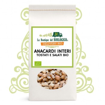 Anacardi interi tostati e salati bio 250 g