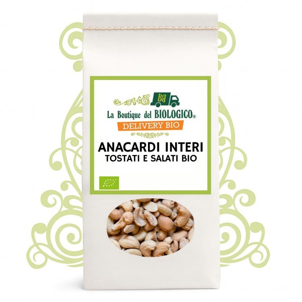 Anacardi interi tostati e salati bio 250 g